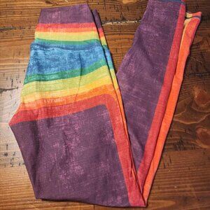 Niyama Sol Retro Rainbow Barefoot Leggings - S